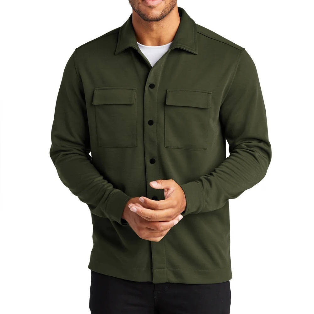 Mercer + Mettle Double Knit Snap ‎Jacket in Green